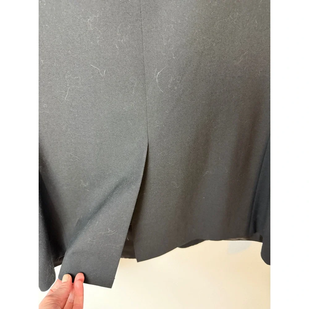Linett Ltd Nordstrom Mens Black 100% Wool Tuxedo Jacket Satin Peak Lapel‎ USA
